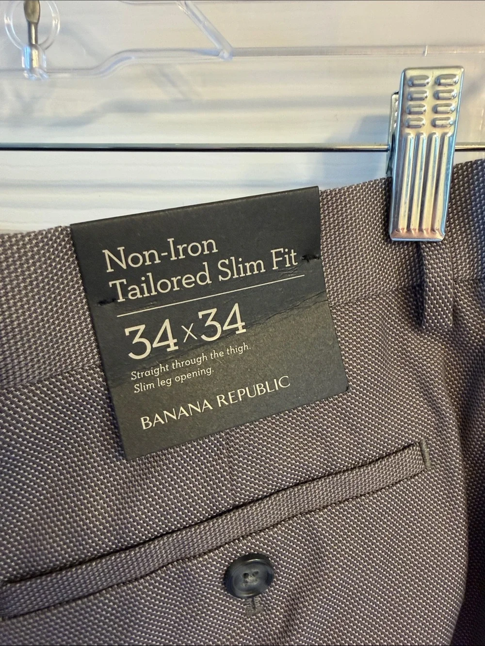 Men's Gray Dress Pants - Classic Slim Fit